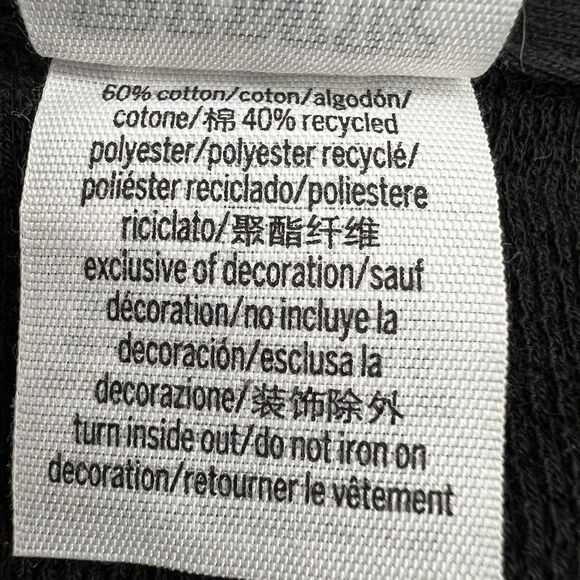 Victorias Secret Pink Shirt Womens XL Black Fleece Button Up Shacket Logo Lounge - Picture 6 of 9